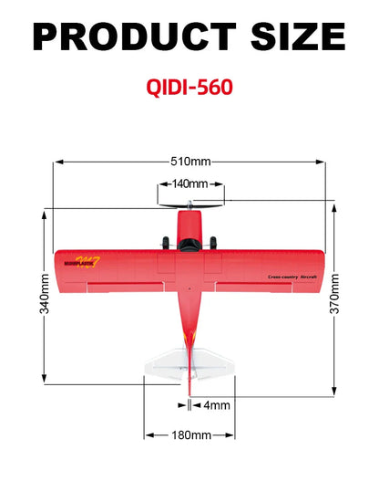 Qidi560 Moore M7 Off-Road RC Plane – 4CH Brushless Fixed-Wing Aircraft, EPP Foam, Remote Control Airplane Toy