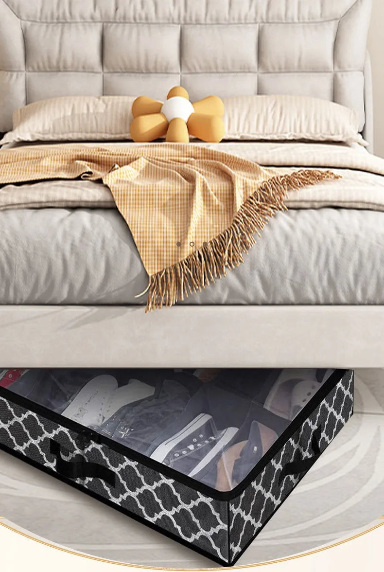 Foldable Under-Bed Shoe Storage Boxes — Closet Organizer Bags for Shoes and Home Storage