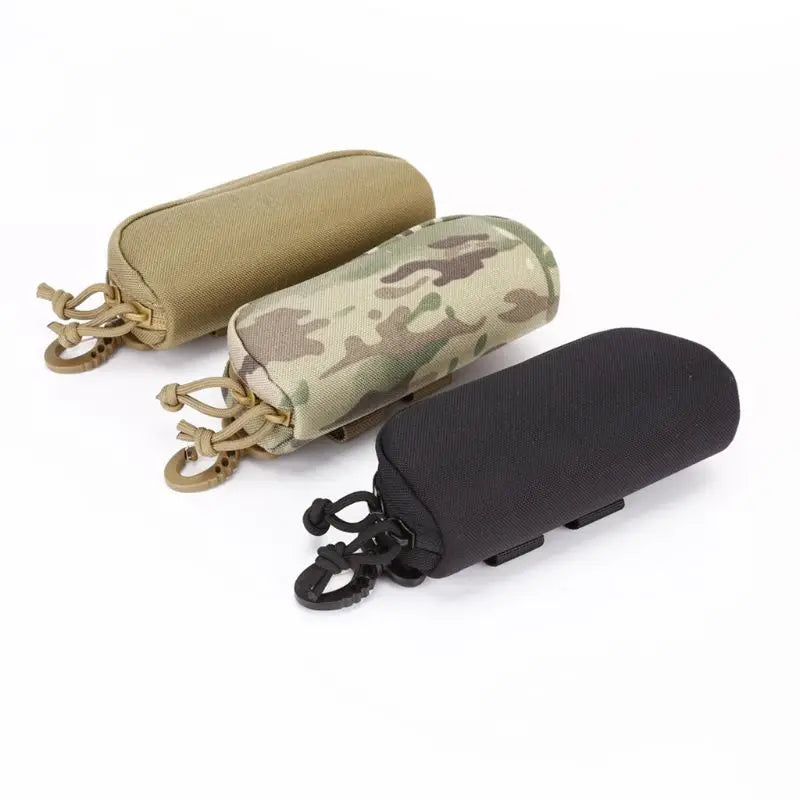 Tactical MOLLE Shockproof Eyeglass Case – Portable 1000D Nylon Protective Hunting Sunglasses Box