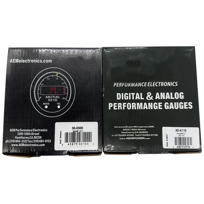 AEM Wideband Gauge Kit — 30-4110 / 30-0300 X-Series AFR O2 UEGO Air Fuel Ratio Gauge 2 1/16" with LSU 4.9 17025 Sensor