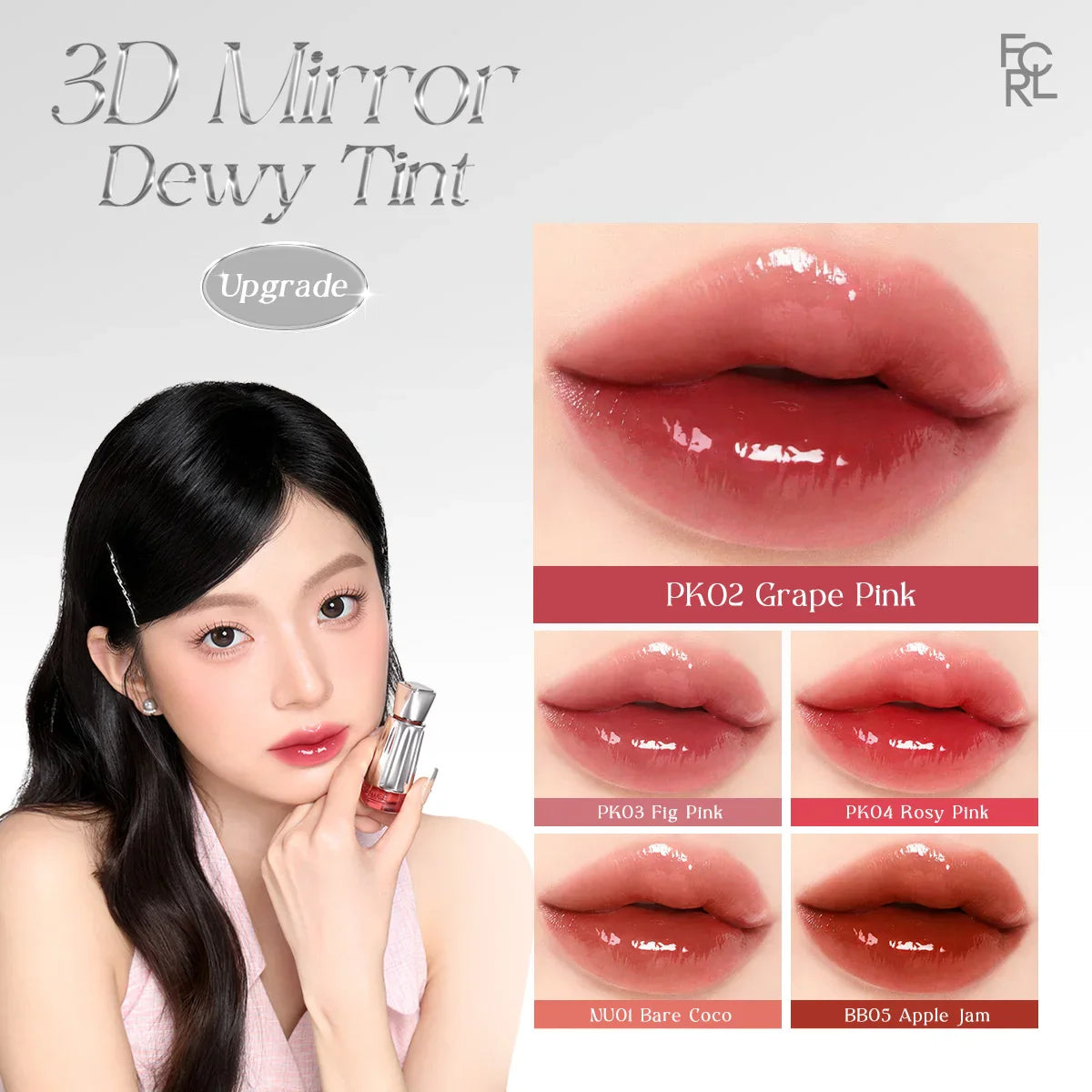 FOCALLURE 3D Mirror Lip Gloss – Lightweight, Non-Sticky, Long-Lasting & Moisturizing Lip Plumper Liquid Lipstick