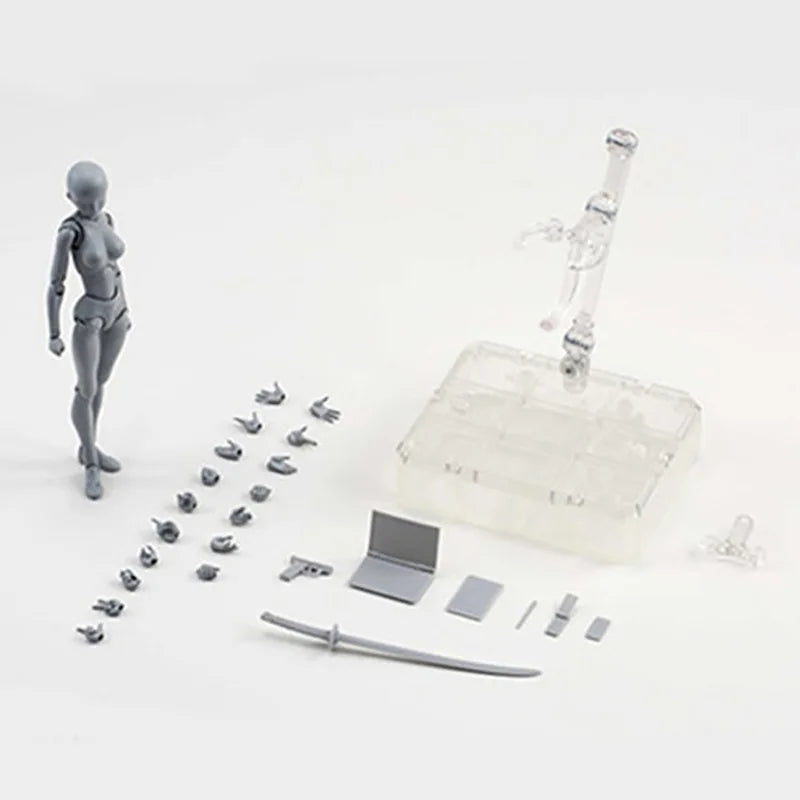 Sketch Drawing Figurines – Male & Female Movable Body Kun/Body Chan Anime Action Figure Mannequin