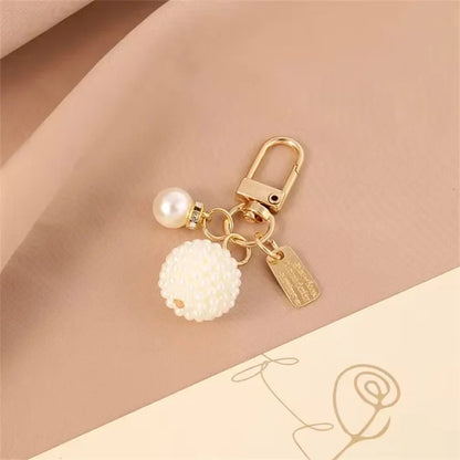 Pearl Keychain - Elegant DIY Pendant Accessory for Car Keys, Bags & Stylish Gifts