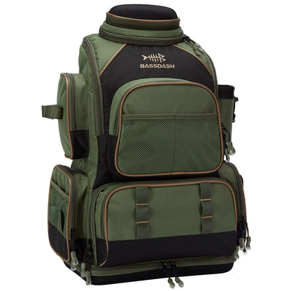 Bassdash Multifunctional Fishing Tackle Backpack - Lightweight Tactical Soft Tackle Box with Protective Rain Cover