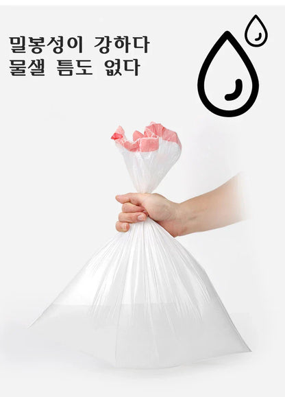 Drawstring Transparent Garbage Bags – Disposable Household Trash Bags for Kitchen, Dorm, & Living Room, 3 Size Options