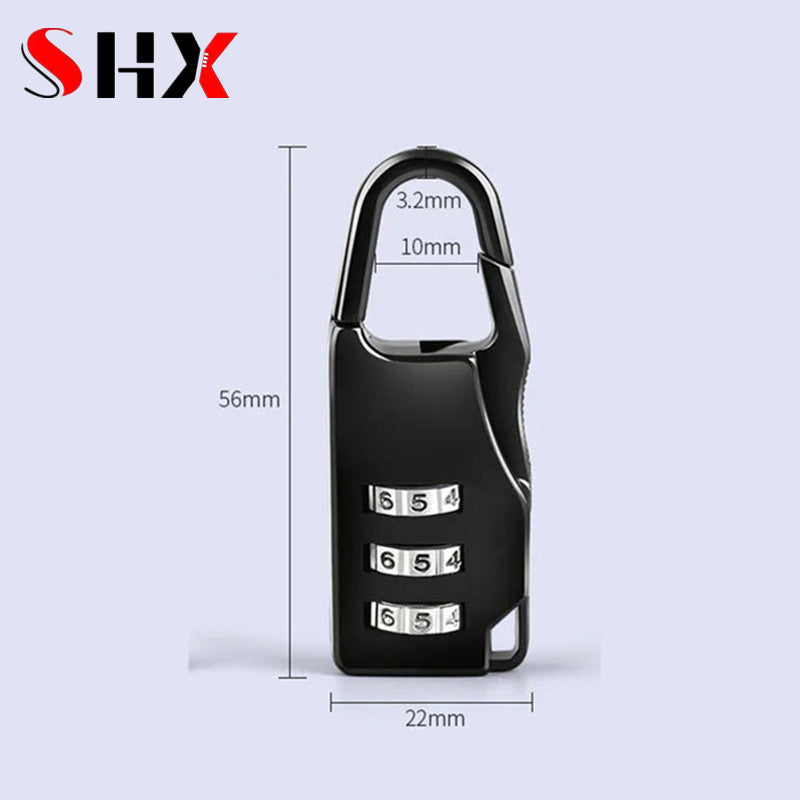 Mini Plastic Combination Lock – Dial Digits Code Password Padlock, Travel & Luggage Security, Gym Safety Lock