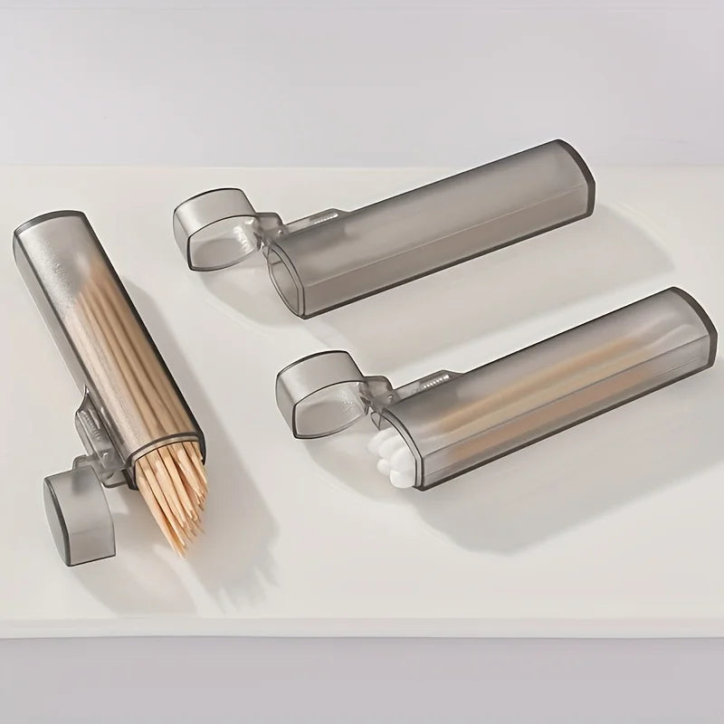 Portable Clear Toothpick Holder Case – Travel-Friendly Plastic Toothpick Storage for Kitchen & Restaurant Use