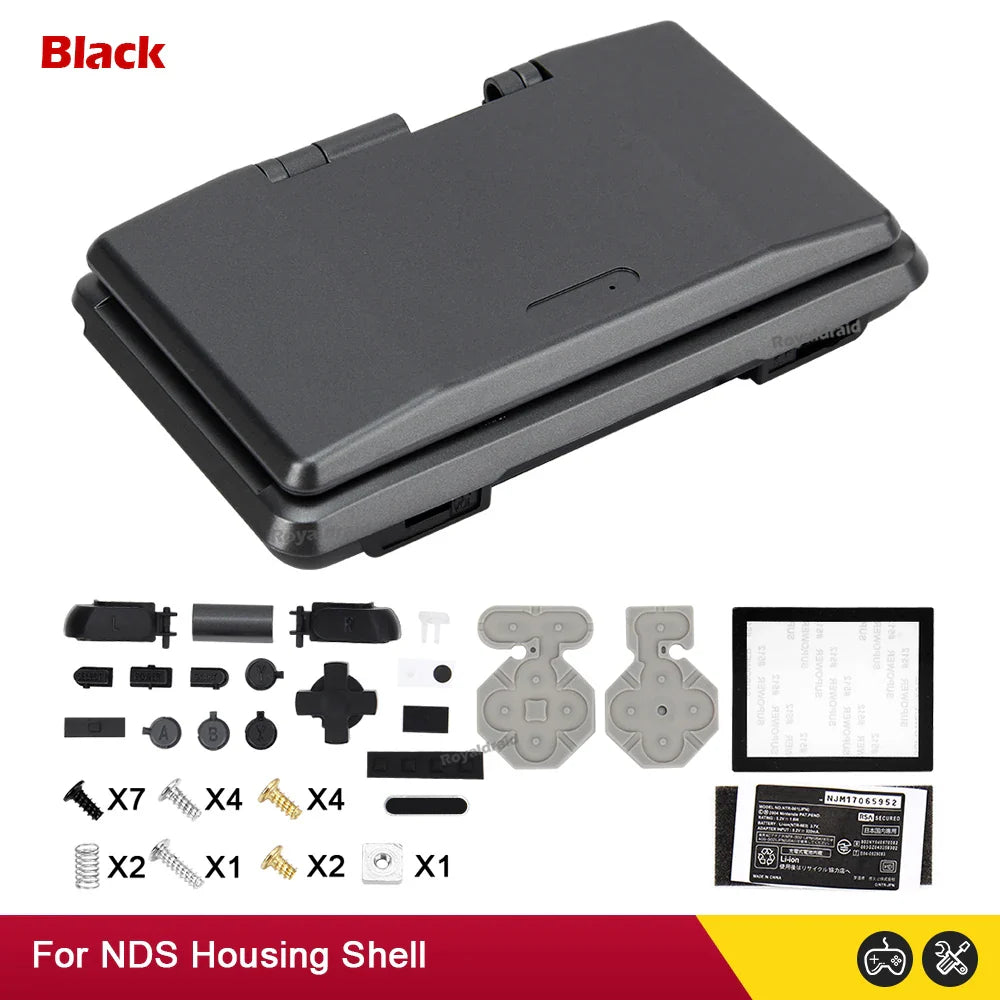 Full Set Housing Shell Cover for NDS – Replacement Plastic Case Kit for Nintendo DS Repair Accessories