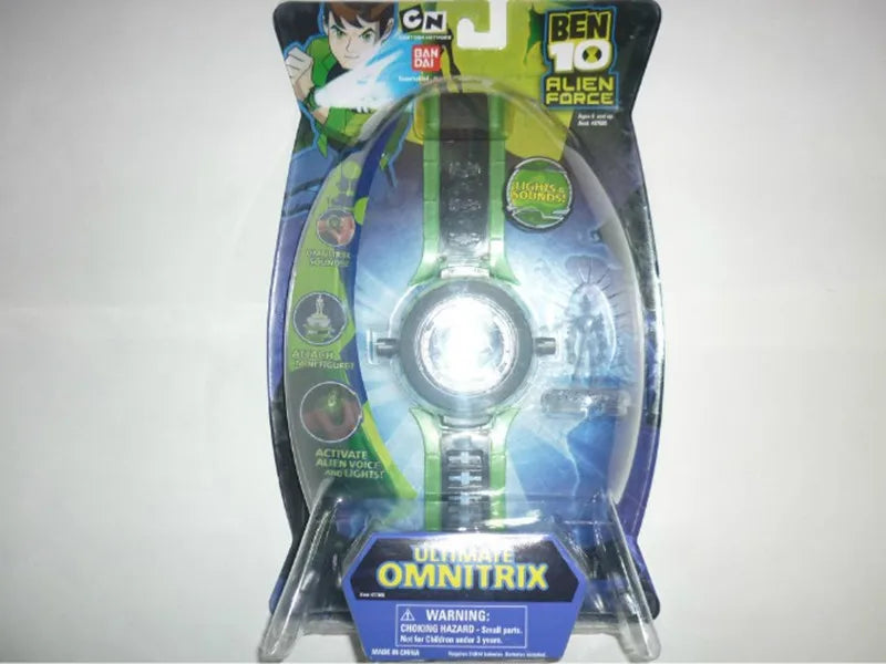 Ben10 Omnitrix Watch – Kids Action Figure Toy Watch with Ben 10 Figurines, Cartoon Children’s Watch for Christmas Gifts