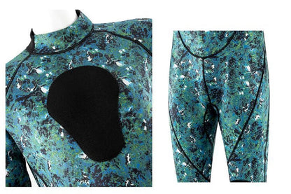 3mm Spearfishing Wetsuit – Neoprene Full Body Thermal Suit for Fishing, Diving, Surfing, Snorkeling & Kayaking, Camouflage Design