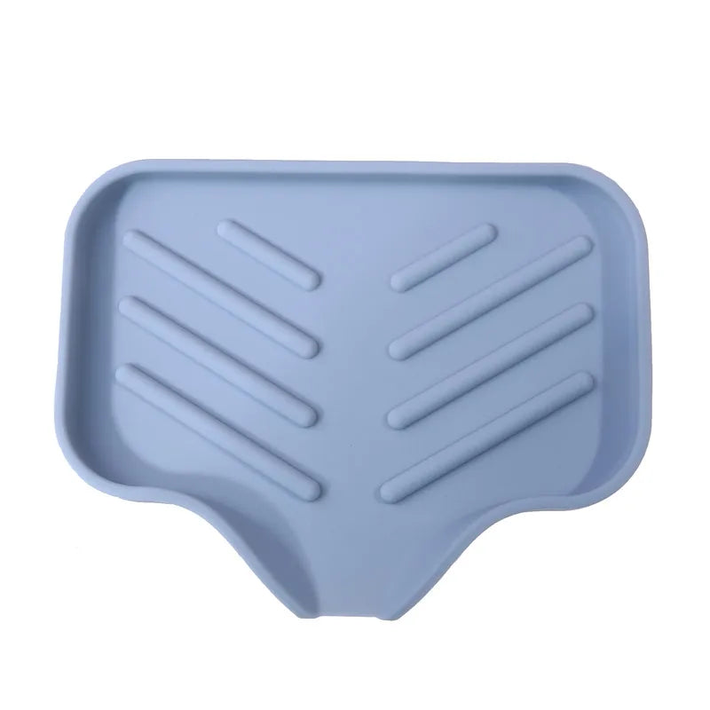 Silicone Kitchen Sink Mat & Tray – Soap Dispenser, Sponge Holder, Splash-Proof Drying & Counter Storage