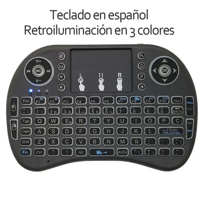 2.4G Air Mouse Remote — Colorful Backlight Touchpad Keyboard for Android TV Box & PC I8 Mini Wireless