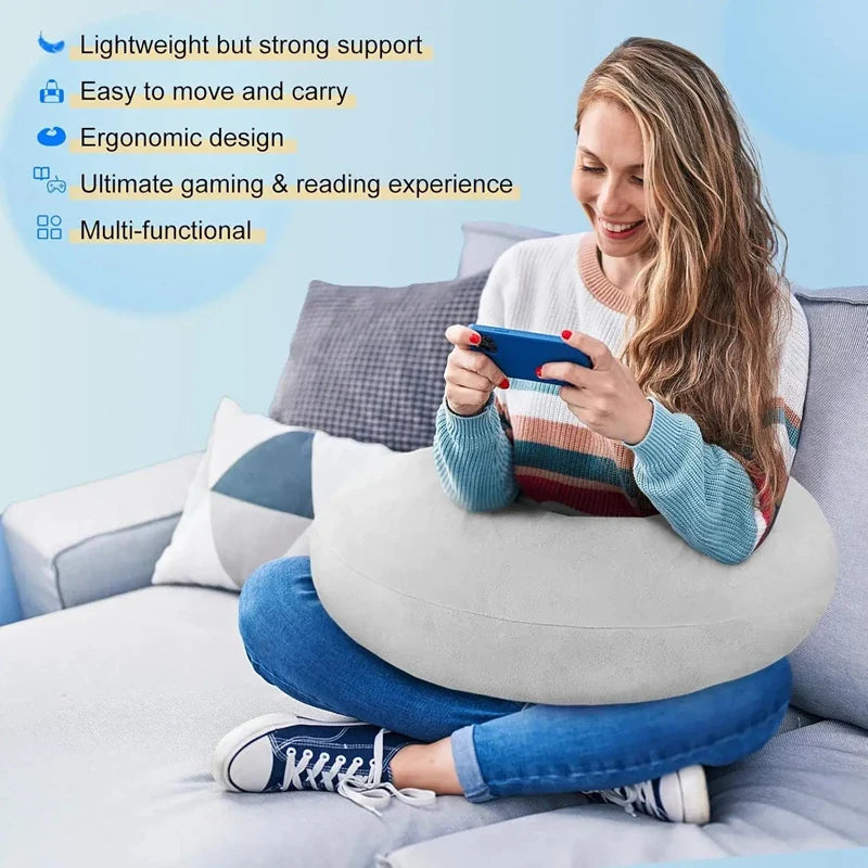 Reading & Gaming Arm Support Pillow – Soft Portable Desk Cushion for Comfort While Watching TV, Traveling, Crocheting & Relaxing Use