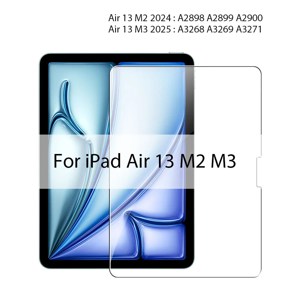 Tempered Glass Screen Protector for iPad — Compatible with iPad Pro, Air, Mini (6th–13th Gen, 11–12.9")