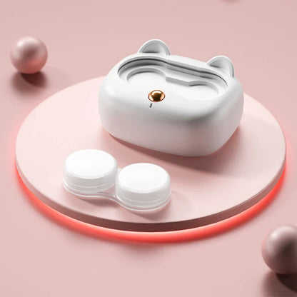 Portable Ultrasonic Contact Lens Cleaner Case – Removable Box Cleaning Machine for Removing Tear Protein & Lens Hygiene Care