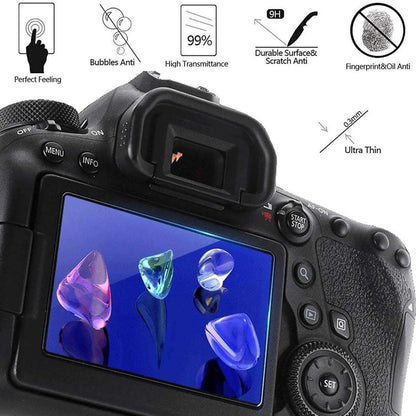 Tempered Glass Screen Protector for Canon EOS R100, R50, R10, R8, R7, R6, RP, 250D, 2000D, 90D, 80D, 850D, M50, 6D Mark II, T8i, T7, SL3