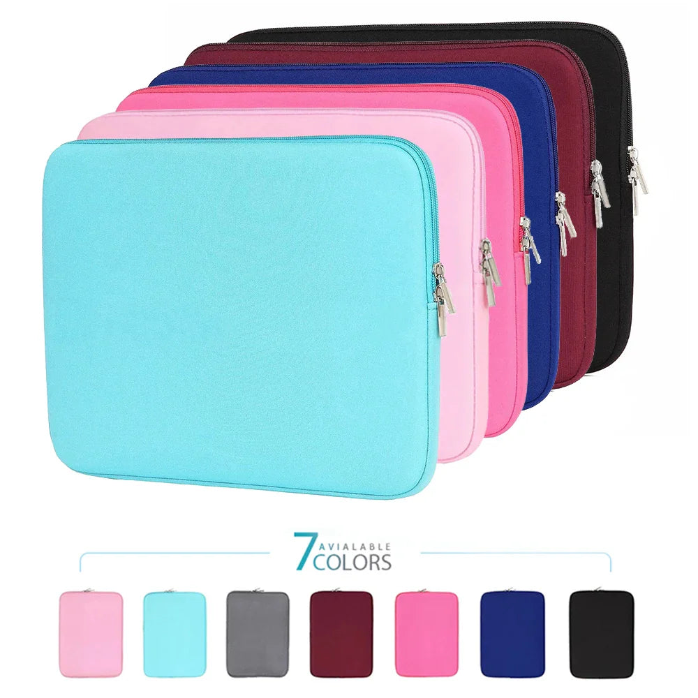 Soft Cotton Laptop Sleeve — Protective Notebook & Tablet Bag Case for 11"-15.6" MacBook, Xiaomi, Huawei, HP, Dell