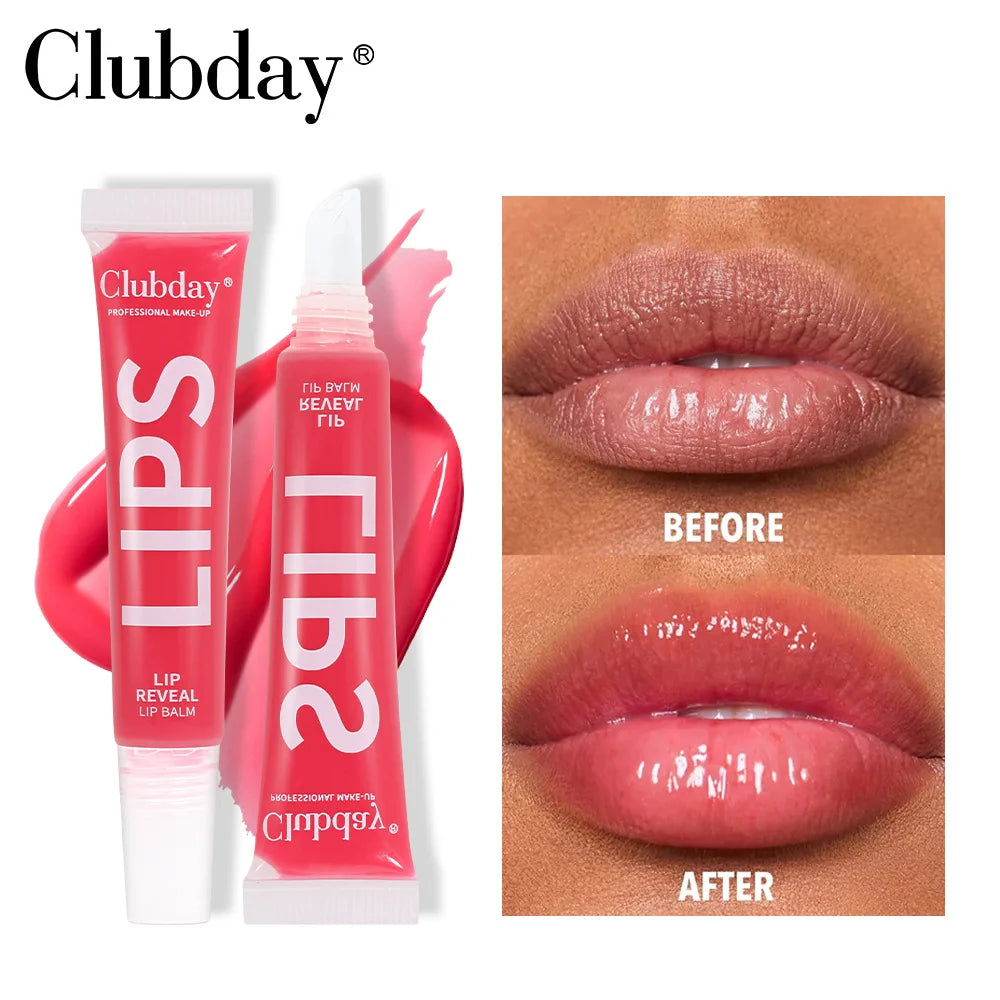 Clubday 9-Color Lip Balm Set – Moisturizing Fruit Lip Oil with Mirror, Long-Lasting Hydrating Lip Gloss