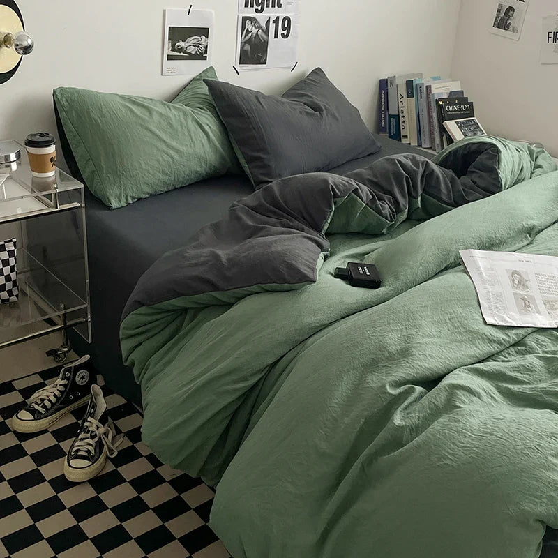 Bedding Comforter Set – Duvet Cover & Bed Sheets with Pillowcases for Queen/King Bed, Edredones de Cama