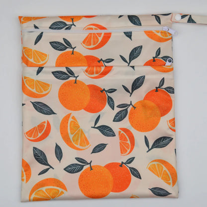 Sigzagor Wet & Dry Baby Diaper Bag – Waterproof Reusable Washable Nappy Bag with Double Zippers