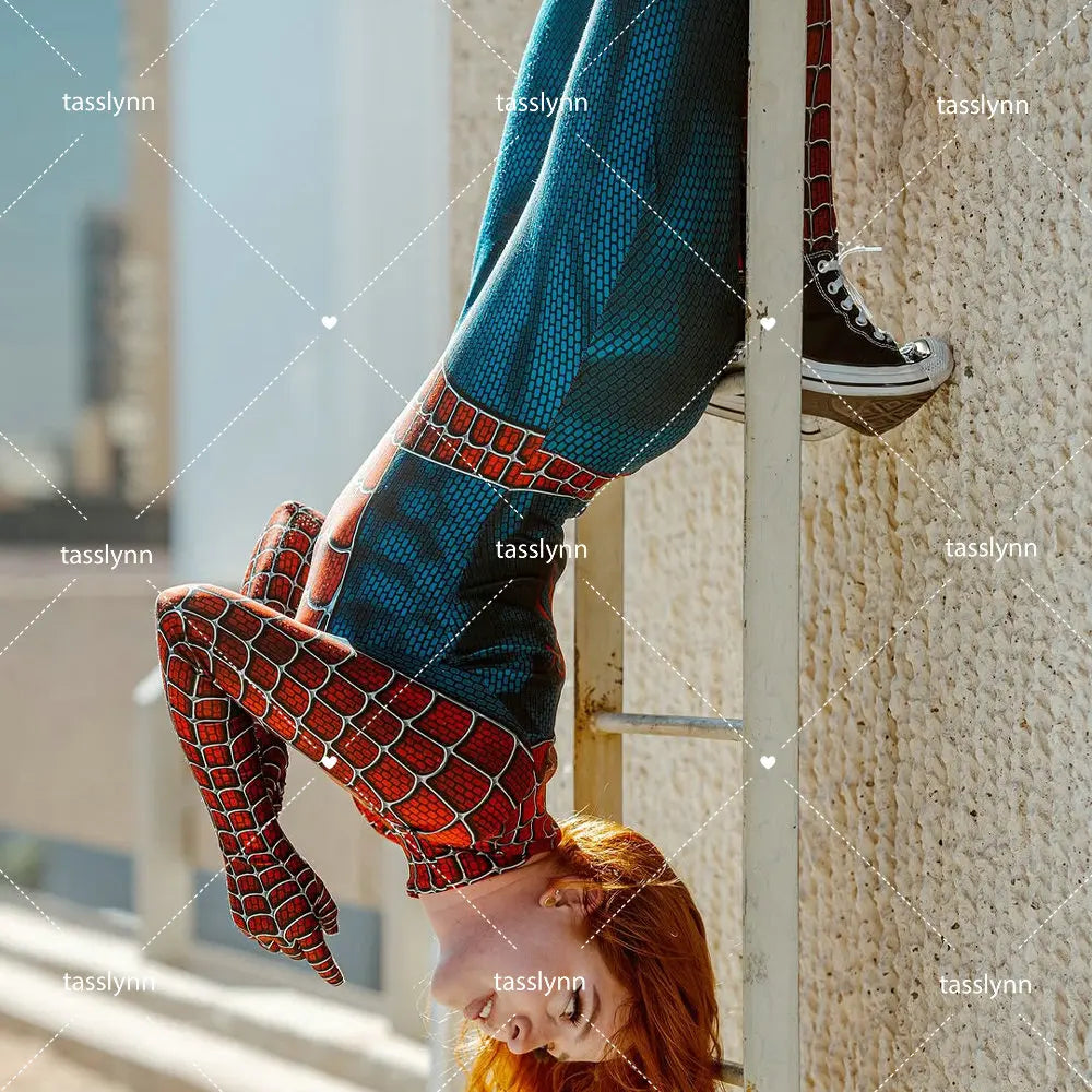 Spider-Raimi Cosplay Costume – Spider Girl Zentai Spandex Bodysuit for Halloween, Party & Anime Geek Outfit