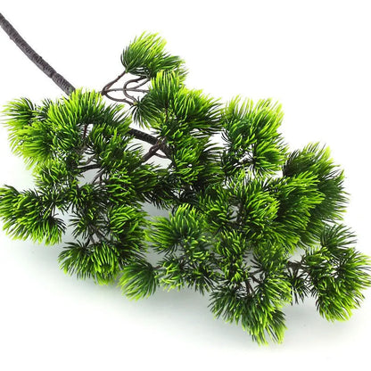 42cm Artificial Pine Branch - Green Faux Pine Leaves for Home Decor, Weddings, Floral Arrangements & Crafts