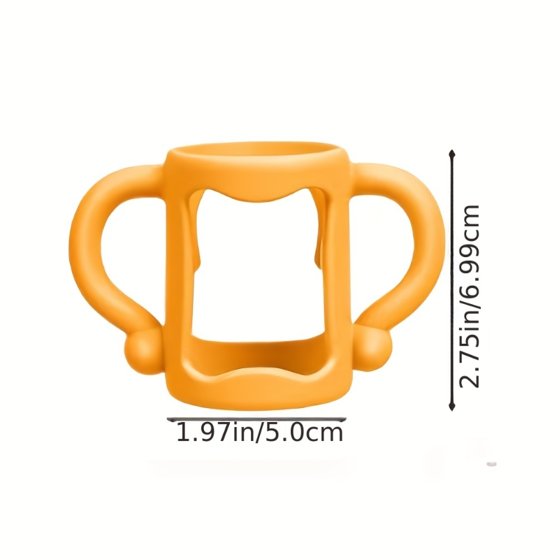 Durable Silicone Baby Bottle Handles – Food-Grade Transitional Sippy Cup Grip for Wide-Neck Bottles
