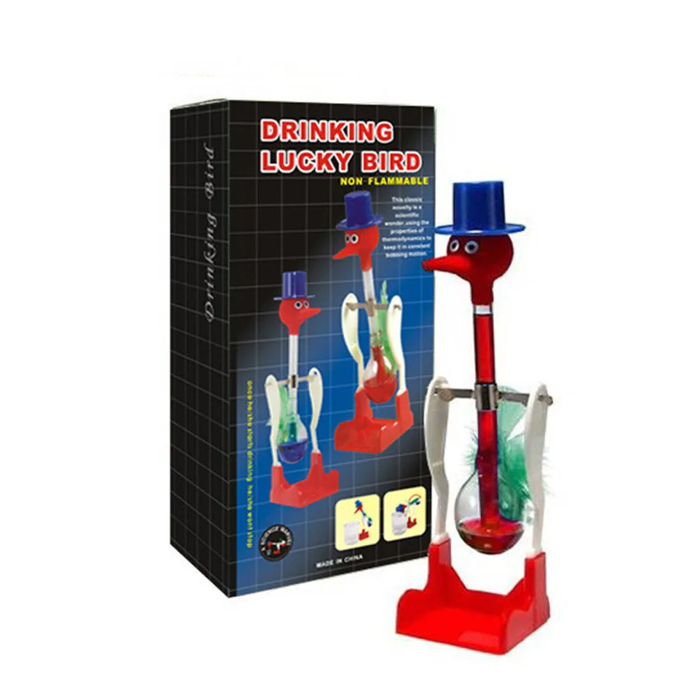 Color Changing Drinking Bird Toy – Physical Science Educational Experiment Toy for Kids STEM Learning Fun Lab Water Bird Gadget