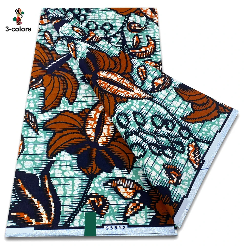 2026 Original African Wax Print Fabric - 100% Cotton Nigerian Ankara Batik Soft Pagne Material