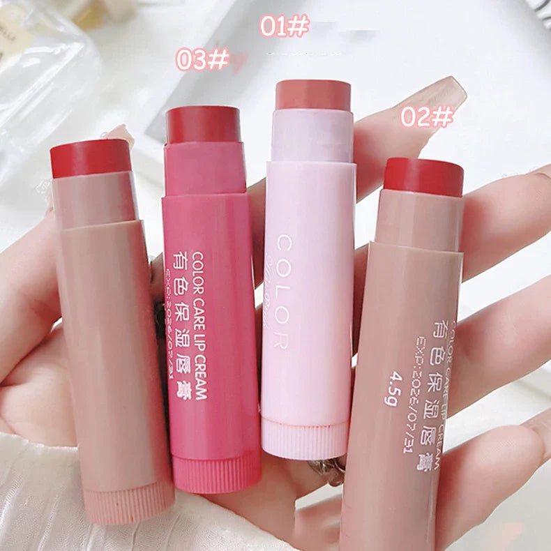 Cute Red Tint Lipstick Set – Moisturizing Colored Lip Balm with Anti-Drying & Fade-Resistant Lip Care Cosmetics
