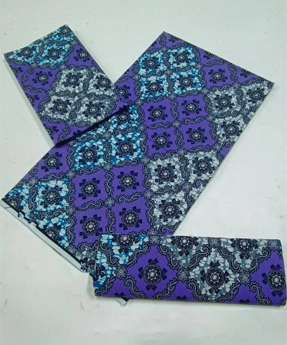 100% Cotton Ankara Fabric - High Quality African Print Batik Real Wax Pagne 6 Yards for Stylish Sewing