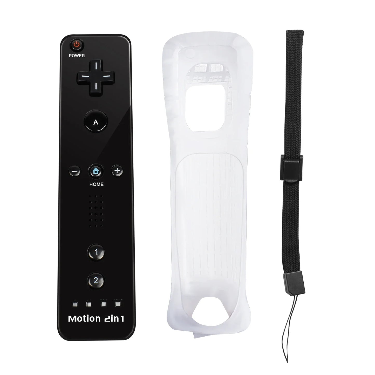 2-in-1 Nintendo Wii Controller Set | Wireless Remote Gamepad with Motion Plus Joystick & Silicone Case