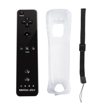 2-in-1 Nintendo Wii Controller Set | Wireless Remote Gamepad with Motion Plus Joystick & Silicone Case