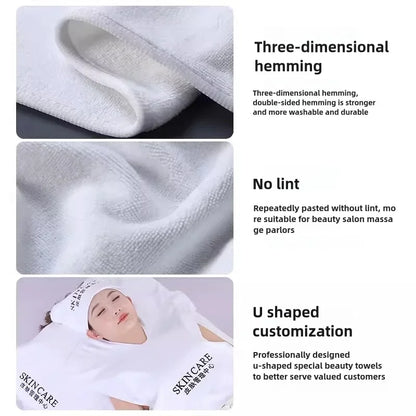 U-Shape Microfiber Towel — Salon Spa Facial & Neck Treatment Cosmetic Accessory