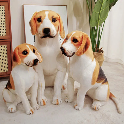 45-65cm Realistic Beagle Plush Toy - Stuffed Dog Doll, Gift, Home Decor & Pet Store Mascot