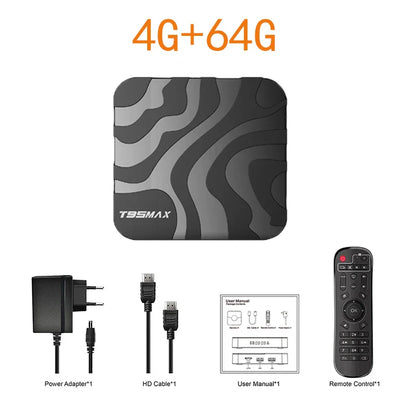 New H618 T95 Max Android 14 Smart TV Box - 8GB RAM, 128GB/64GB Storage, Double WiFi 2.4G & 5.8G, 6K 3D, Voice Assistant Media Player