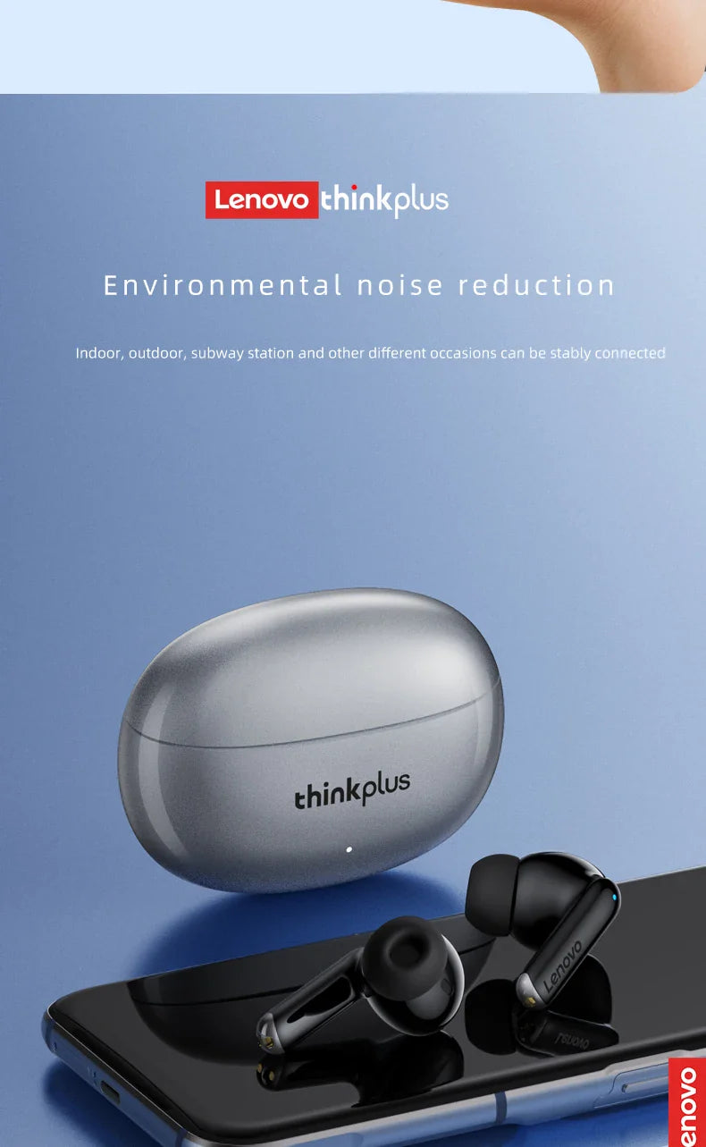 Lenovo Thinkplus XT88 In-Ear Bluetooth Earphones — Dual Mic, Stereo Noise Reduction, Bass HiFi Touch Earbuds