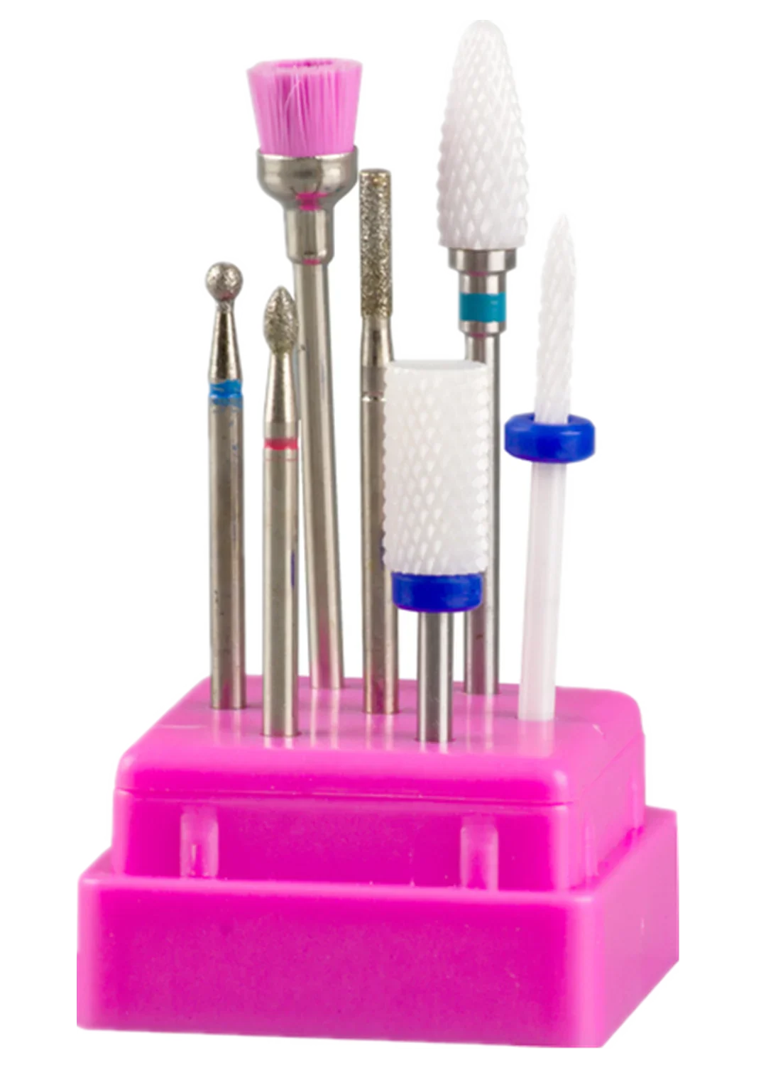 7pcs Nail Art Tungsten Steel Milling Cutter Set - Ceramic Nail Drill Bits for Electric Nail Machine & Pedicure Tool Accessories