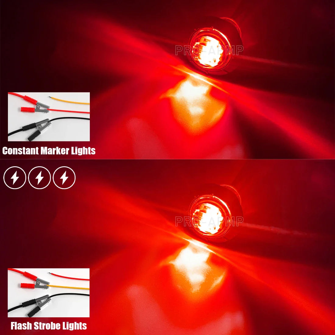 10PCS Strobe LED Side Marker Lights – 12-24V Clearance Indicator for Cars, Trucks, Trailers & RVs