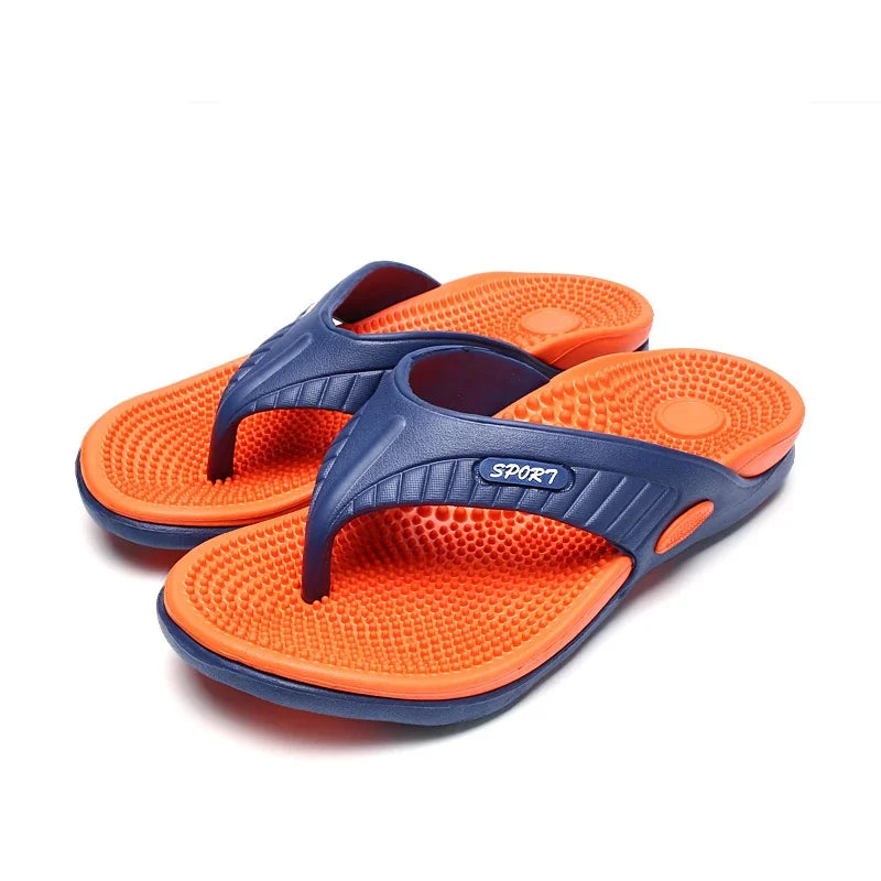 YRZL Summer Men’s Flip Flops - 2024 Soft Bottom Non-Slip Beach Sandals, Comfortable Outdoor Slide Slippers
