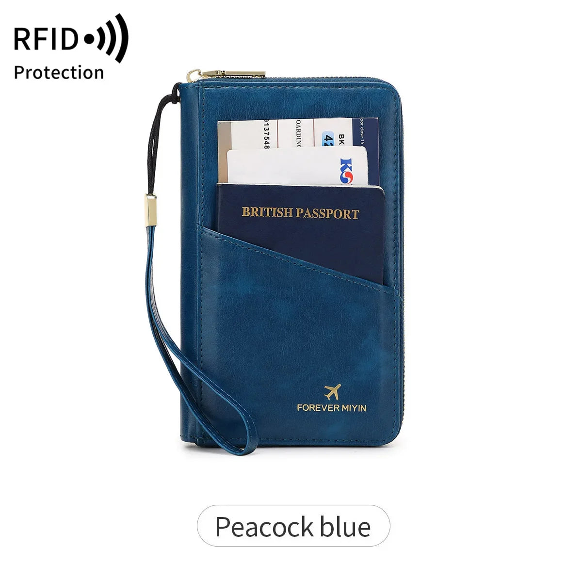 Fashionable RFID Passport Holder – PU Leather Front Pocket Wallet, Multifunctional Travel Accessories for Protection
