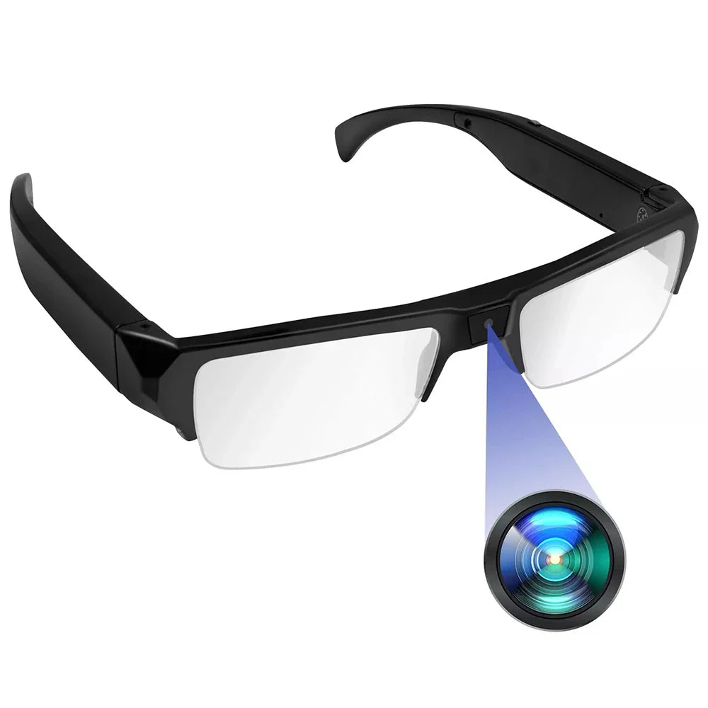 HD 1080P Mini Camera Glasses – DVR Video Recording Sports Sunglasses for Driving, Outdoor & Conference Use