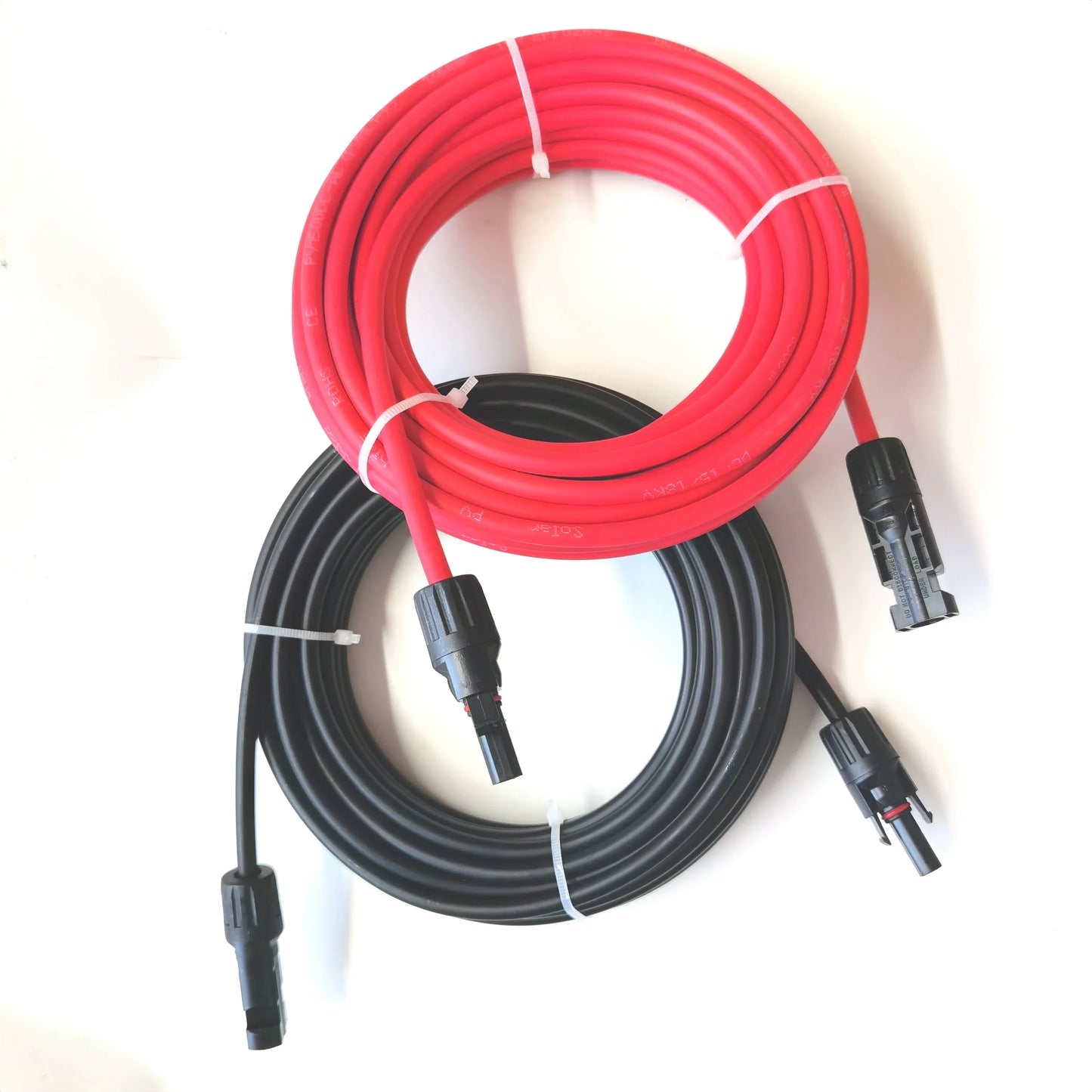 Red & Black Solar Extension Cable with Connector — 2-10m 4mm²/6mm² Photovoltaic Wire