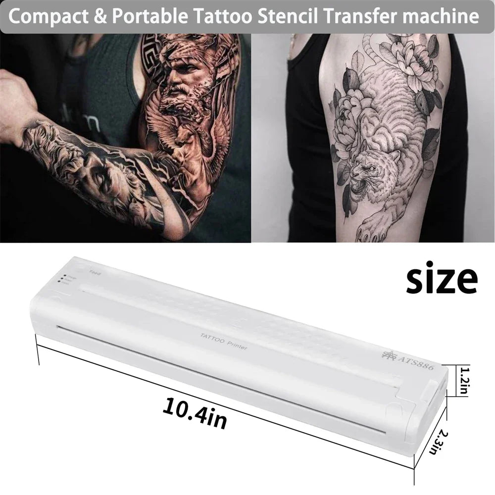 ATS886 Portable Tattoo Stencil Printer – Thermal Stencil Maker & Copier