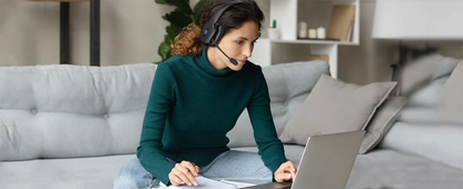 Bluetooth V5.3 Wireless Headset – Truck Driver & Office Hands-Free Call Headphones with Microphone