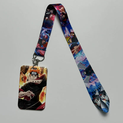 Japanese Anime Credential Holder Lanyard for Key, Card Badge, Gym Keychain Accessories