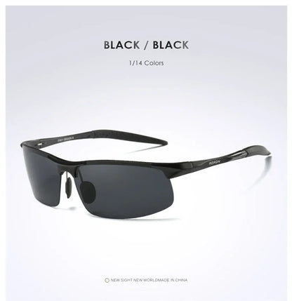 AORON Men’s Driving Sunglasses — Polarized UV400 Anti-Glare Retro Sport Glasses with Aluminum Magnesium Frame