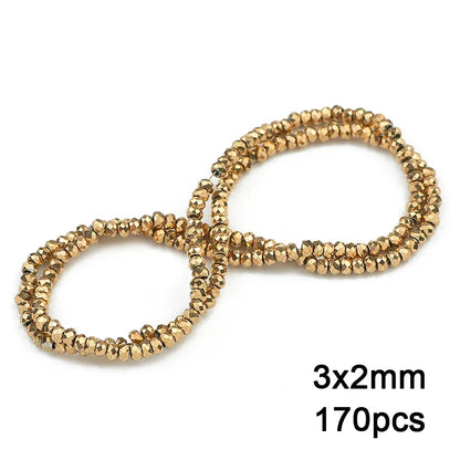 3A+ Retention Color Hematite Beads – Star & Heart Shapes, Gold-Plated Natural Stones for DIY Jewelry & Bracelets