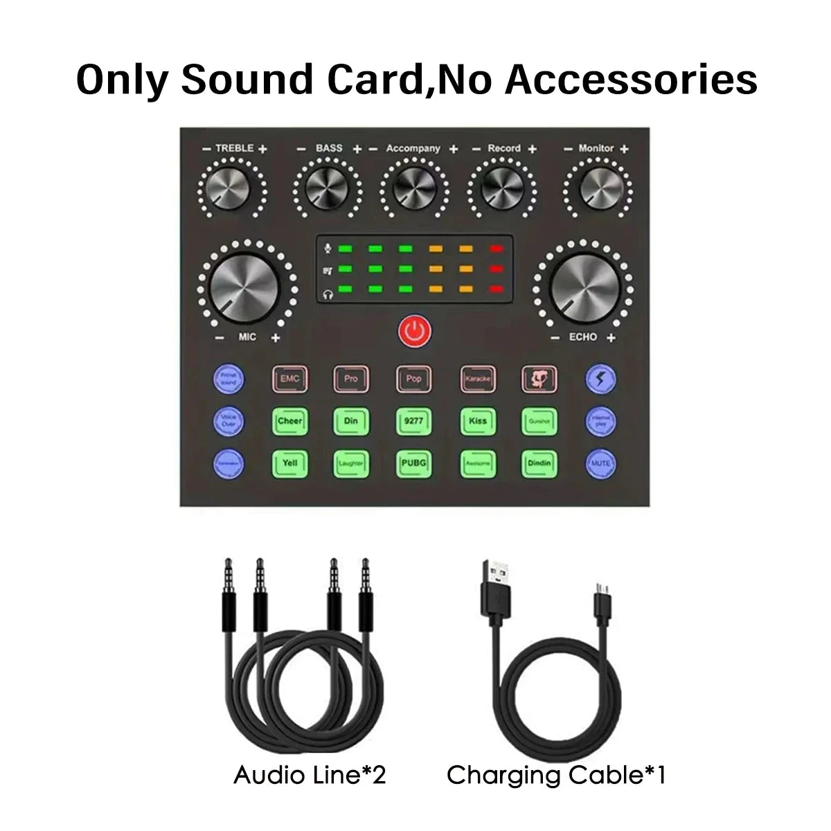 V8S Live Sound Card Microphone Bundle - Podcast Recording Equipment Kit for Music, DJ, Disco & Live Streaming