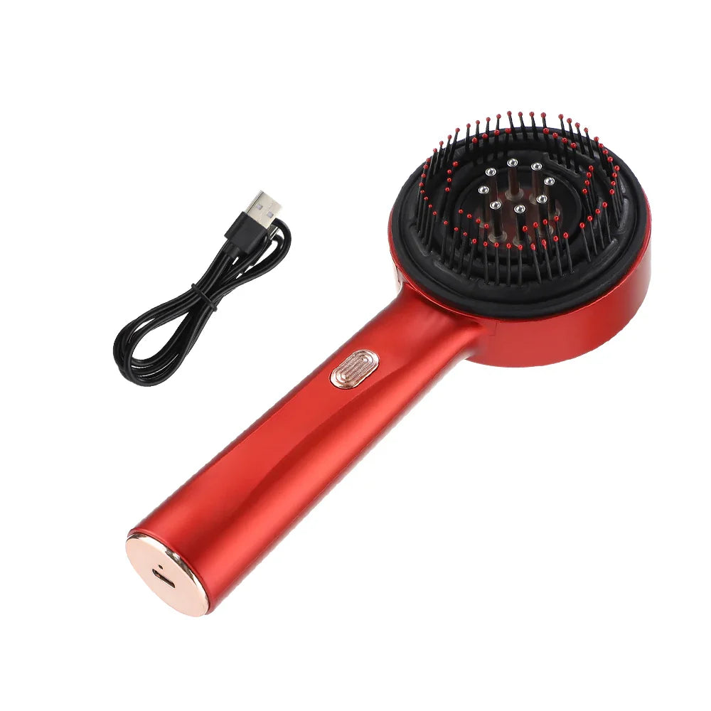 Electric Vibration Massage Comb – Red Light Therapy Scalp Brush with Hair Growth Massage & Anti Hair Loss Oil Applicator